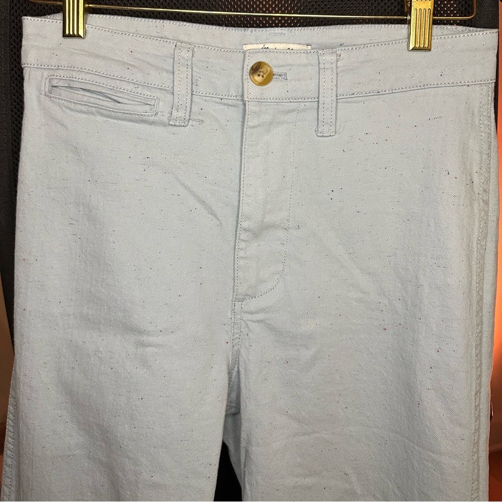 Light Blue Speckled Weave Chino Jeans